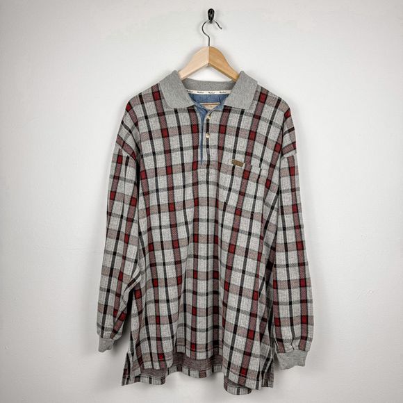 Vintage 90's Woolrich Plaid Collared Button Long Sleeve Outdoor Chore Shirt - Picture 5 of 5